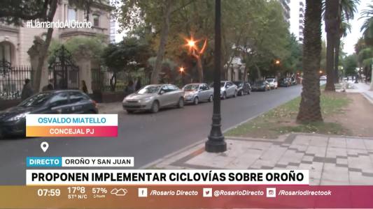 Proponen ciclovías en Oroño y sacar el estacionamiento