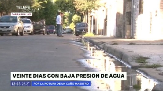 Sin respuesta: baja presión de agua por la rotura de un caño maestro