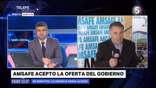 Paritaria docente: Amsafé acepto la oferta del gobierno