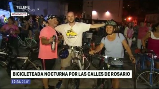 Bicicleteada nocturna: más de 500 ciclistas recorrieron la ciudad