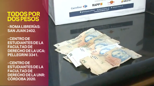 "Todos x 2 pesos”: la campaña solidaria que colecta billetes para ayudar a escuelas rurales