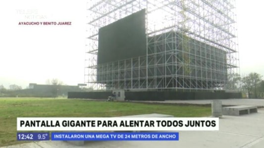 Instalaron una pantalla gigante en el Museo del Deporte
