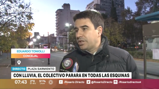 Los colectivos deberán parar en todas las esquinas en días de lluvia