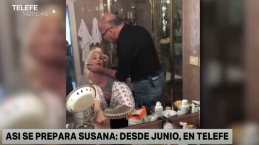 Con ruleros y descalza, Susana Gímenez anunció su vuelta a la tele