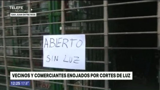 Comerciantes y vecinos preocupados por los cortes frecuentes de luz