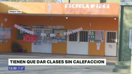 Escuela sin calefacción por falta de gas