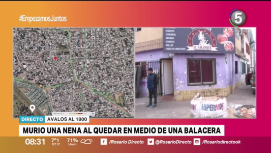 Balean una vivienda y matan de un disparo a una nena de 5 años