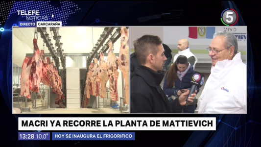 El presidente Macri participó de la reapertura del frigorífico Mattievich