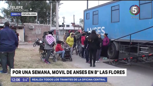 Una oficina móvil de ANSES atiende en barrio Las Flores durante toda la semana