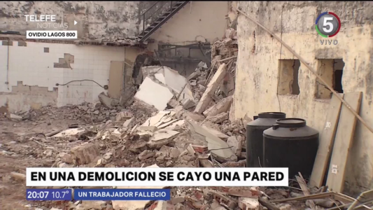 Un joven técnico murió aplastado por una pared en Ovidio Lagos al 800