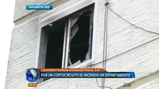 San Martín 1800: por un cortocircuito se incendió un departamento