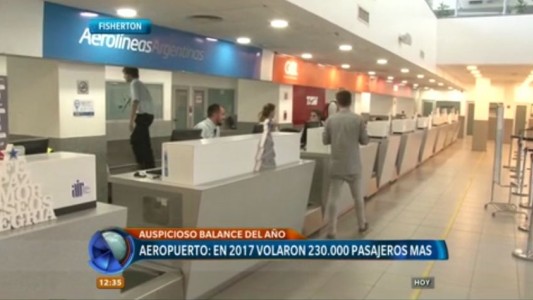 Balance 2017 del aeropuerto: volaron 230 mil pasajeros más