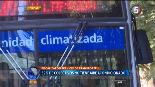 El 52% de los colectivos no tiene aire acondicionado