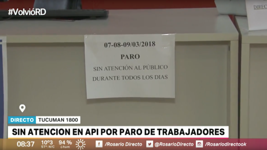 Sin atención en API por paro de trabajadores