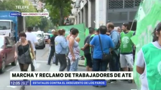 Día de cortes: trabajadores de ATE se manifestaron en la sede del Ministerio de Trabajo