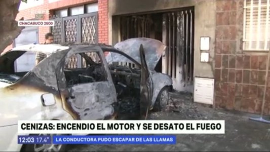 Se incendió un automóvil a GNC cuando la dueña lo puso en marcha