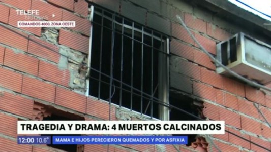 Zona oeste: una madre y sus tres hijos murieron calcinados