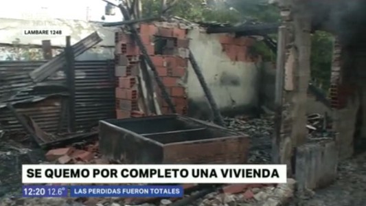 Zona norte: una familia perdió todo en un incendio