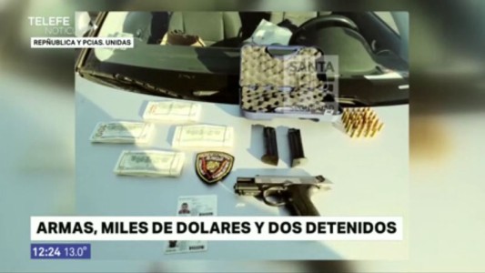 Operativo y persecución: dos detenidos armados y miles de dólares secuestrados