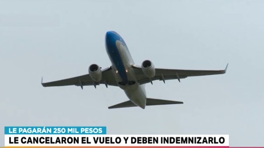 Una aerolínea deberá indemnizar a un pasajero con 250 mil pesos por cancelar su vuelo
