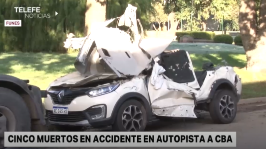 Cinco muertos en un choque en la autopista a Córdoba