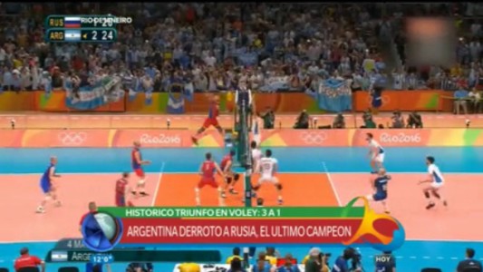 Río 2016: histórico triunfo de la Argentina en voleibol frente a los últimos campeones olímpicos