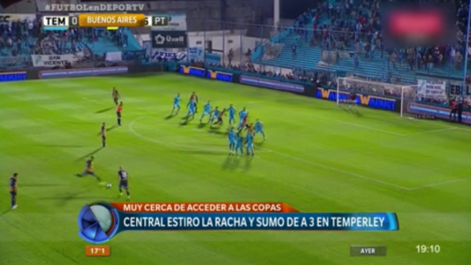 Central estiró la racha y sumó de a 3 en Temperley