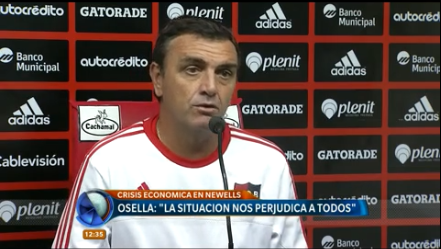 Crisis económica en Newell's | Osella: "La situación nos perjudica a todos"