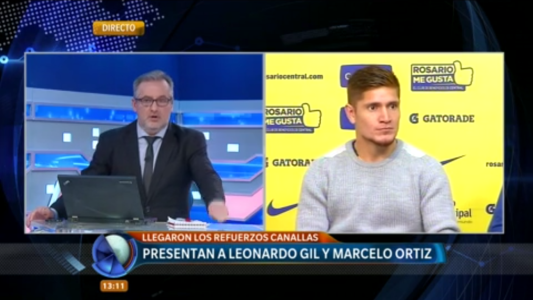 Llegaron los refuerzos canallas: presentan a Leonardo Gil y a Marcelo Ortiz