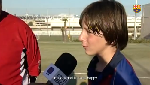 Barcelona publicó un video para celebrar los 13 años del debut Messi
