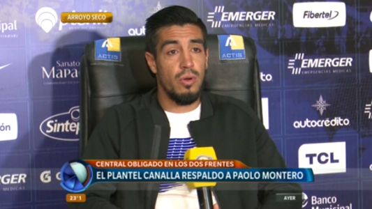 Central: el plantel canalla apoyó a Paolo Montero