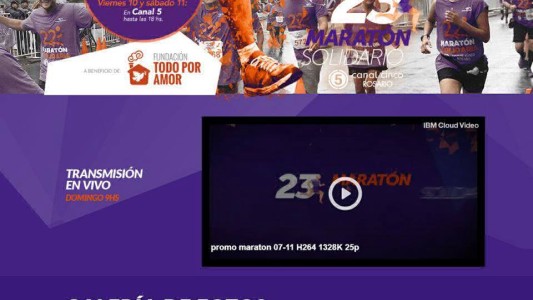 Cientos de personas participarán de la 23 Maratón Solidario Canal Cinco