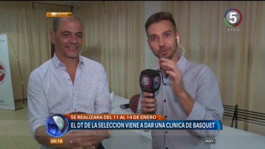 El DT de la selección llega a Rosario a dar una clínica de básquet