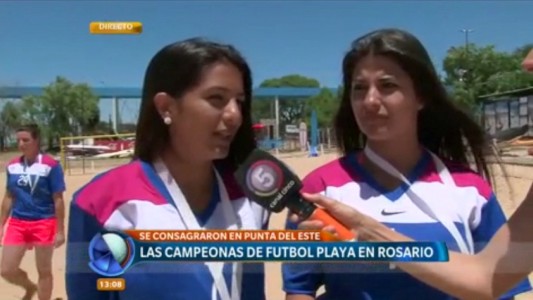 Supercampeonas: el equipo argentino de fútbol playa femenino triunfó en Punta del Este