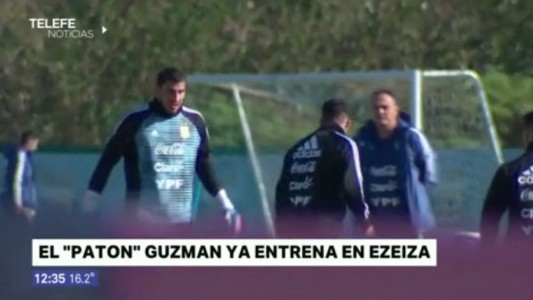 El Patón Guzmán se incorporó a los entrenamientos en Ezeiza