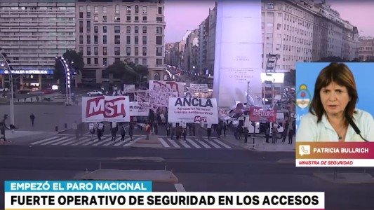 Bullrich sobre el paro general: “No tiene ningún sentido y es en contra de la gente que quieren defender"