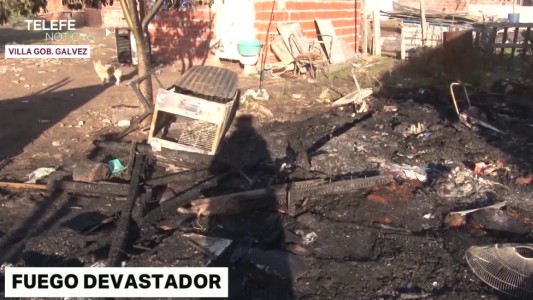 Un incendio consumió por completo una humilde vivienda de Villa Gobernador Gálvez