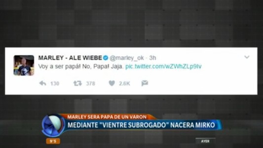 ¡Una buena noticia! Marley será papá de un varón