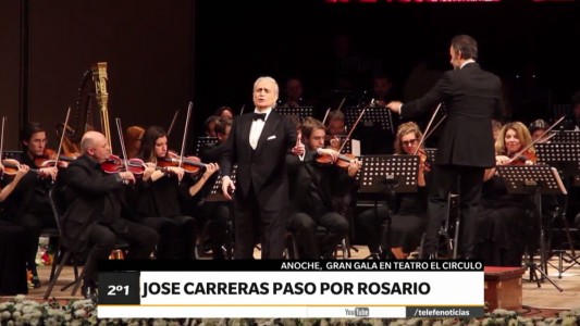 Gran gala: José Carreras pasó por Rosario
