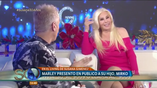 Marley presentó a su hijo Mirko en el programa de Susana Gímenez