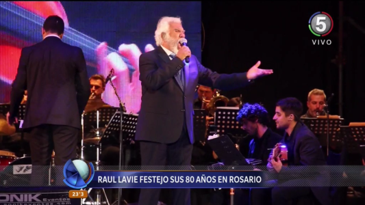 Raúl Lavié celebró sus 80 años en Rosario
