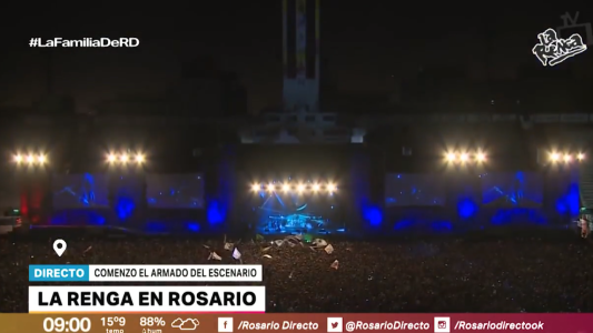 La Renga en Rosario: ya comenzó el armado del escenario