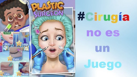 Lanzan #CirugíaNoEsUnJuego, una campaña contra APPs de cirugía estética para niños