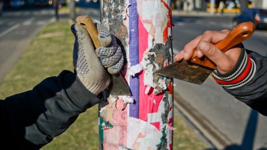 Comenzó la limpieza del espacio público tras las elecciones
