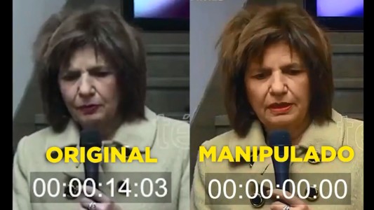 Bullrich denunció que manipularon un video suyo para ridiculizarla