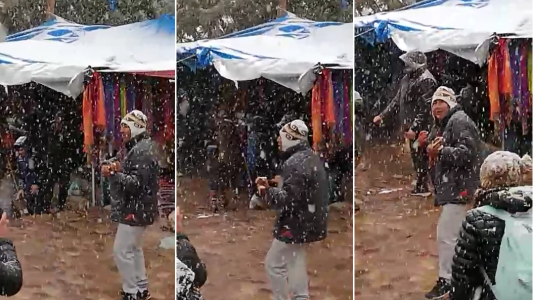 Nieve en Humahuaca: el "carnavalito blanco" que conmueve al país