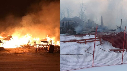 Un incendio destruyó un tradicional parador del Cerro Chapelco