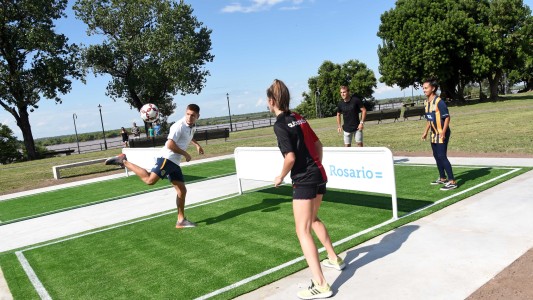 Este sábado se realiza el primer torneo de fútbol tenis mixto