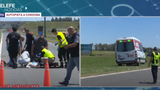 Una mujer resultó herida en un choque en la autopista a Córdoba
