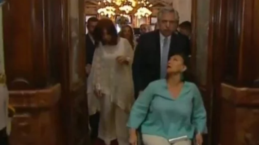 El gesto de Alberto Fernández con Gabriela Michetti al llegar al Congreso